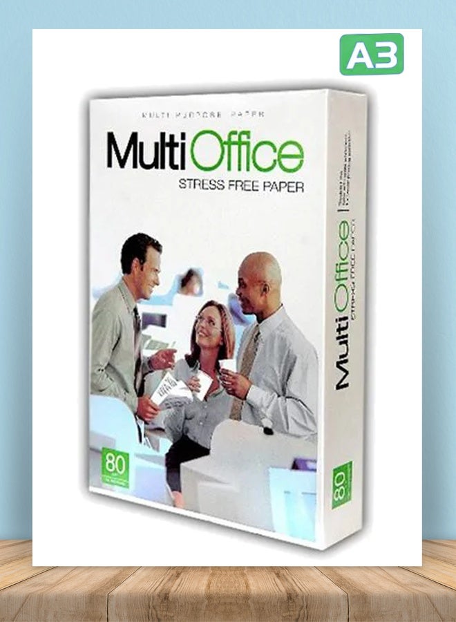 Multi Office A3 Printing Paper White 80 GSM - 500 Sheets Ream - High Quality for Professional Printing - Image 1
